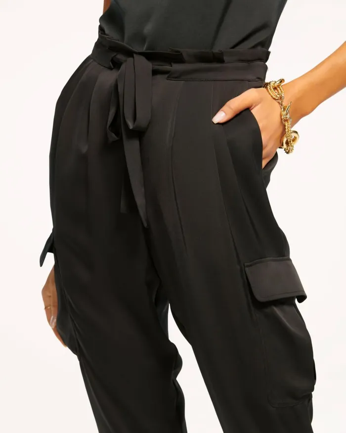 Women Satin Pocket Allyn Pant Black Ramy Brook Pants Women Satin Pocket Allyn Pant Black Ramy Brook Pants