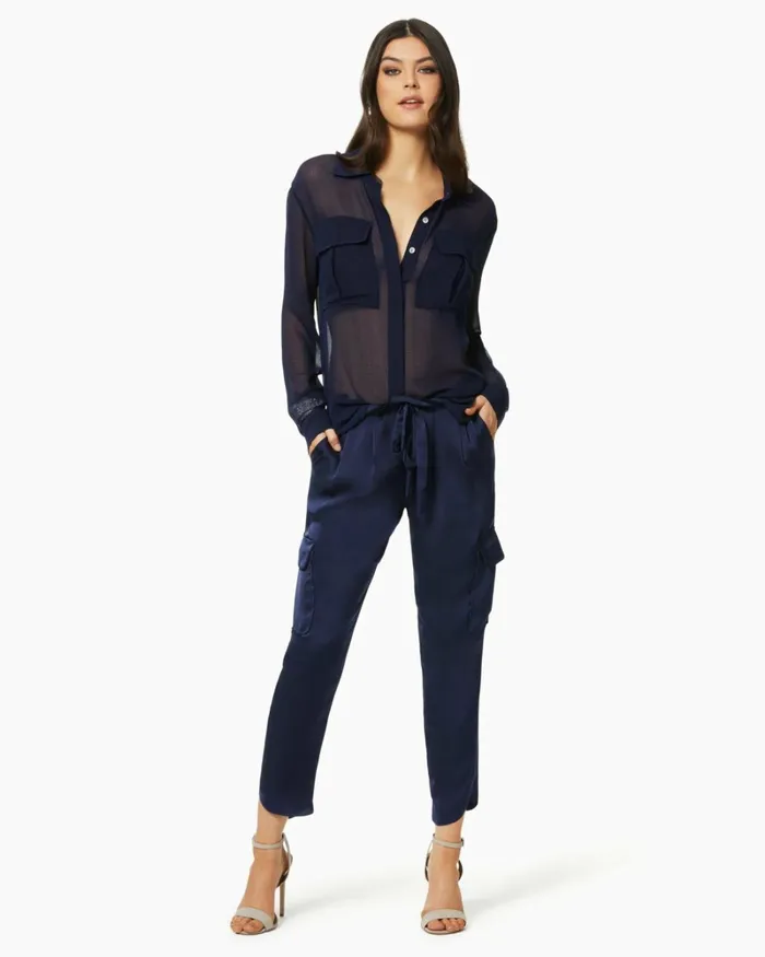 Women Satin Pocket Allyn Pant Black Ramy Brook Pants Women Satin Pocket Allyn Pant Black Ramy Brook Pants