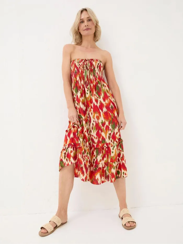 Women Skirts Fat Face Tegan Orange Paradise Ikat Maxi Skirt