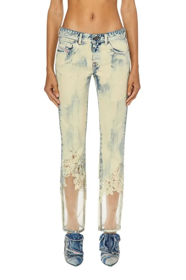 Women Straight Jeans 2002 068gp Light Blue Diesel Straight