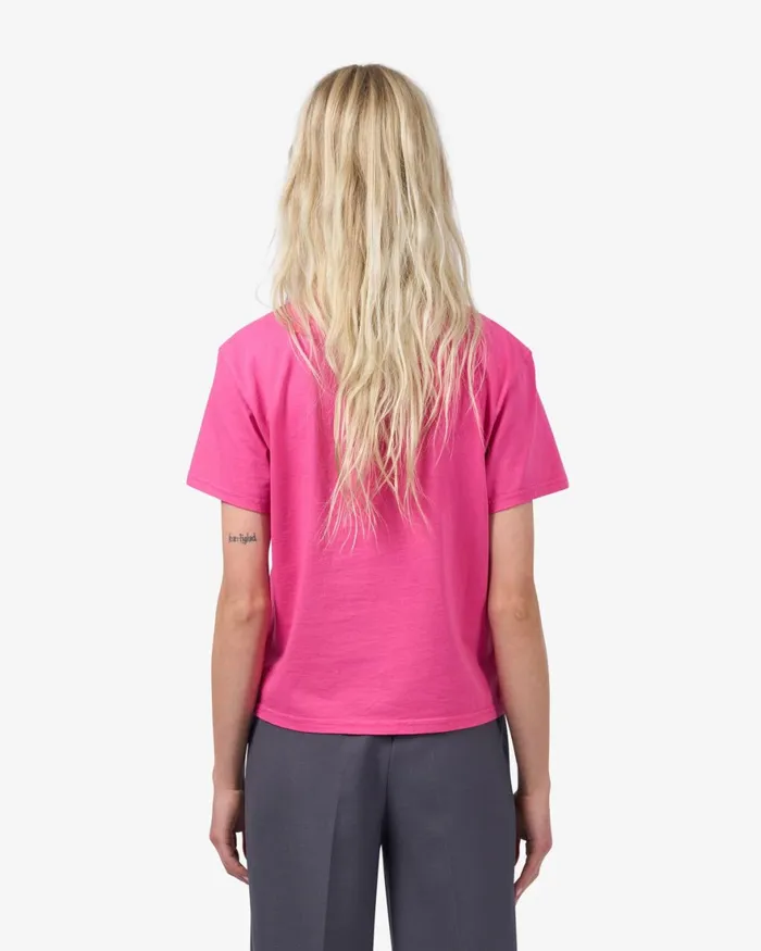 Women TShirts Colorful Standard Organic Boxy Crop Tee Petrol Blue