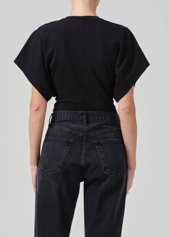 Women Tops Citizens Of Humanity Fiora Origami Tee In Black