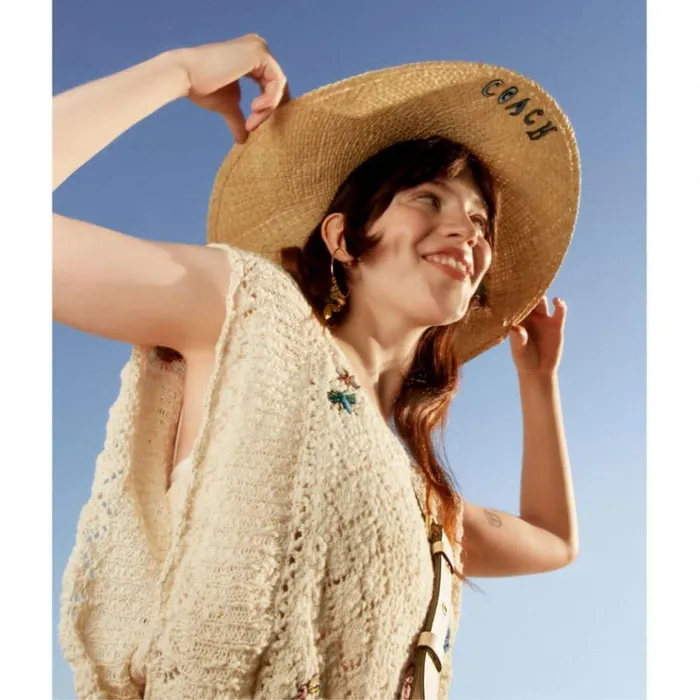Women Tops Coach Coach X Observed By Us Pointelle Crop Top Ivory Multi
