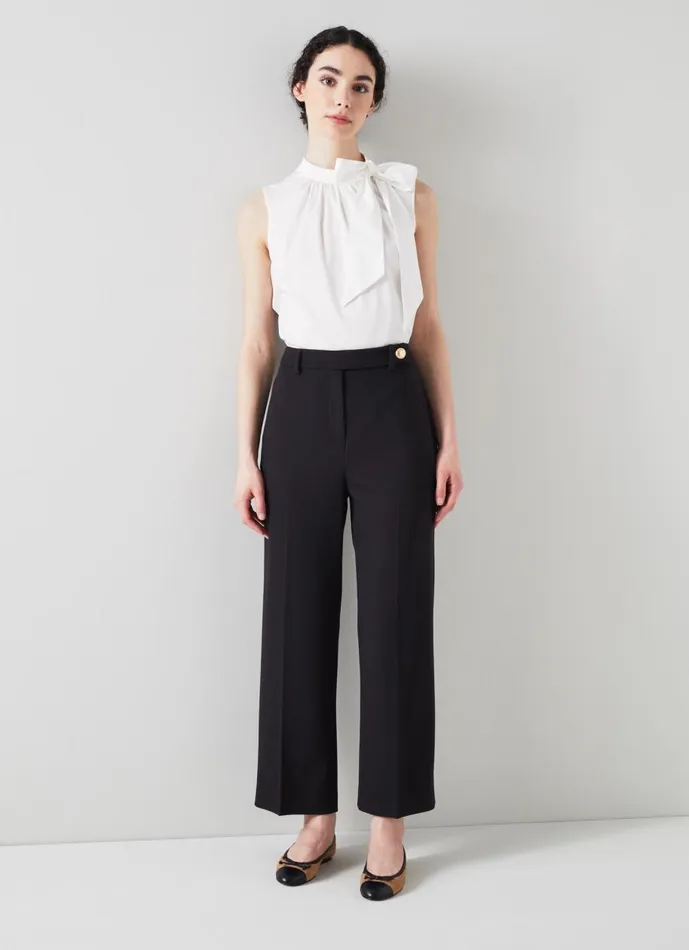 Women Trousers LKBennett Bibi Black Tailored Trousers Black