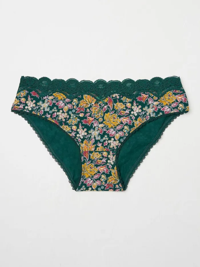 Women Underwear Fat Face Teal Blue Folk Mini Knickers
