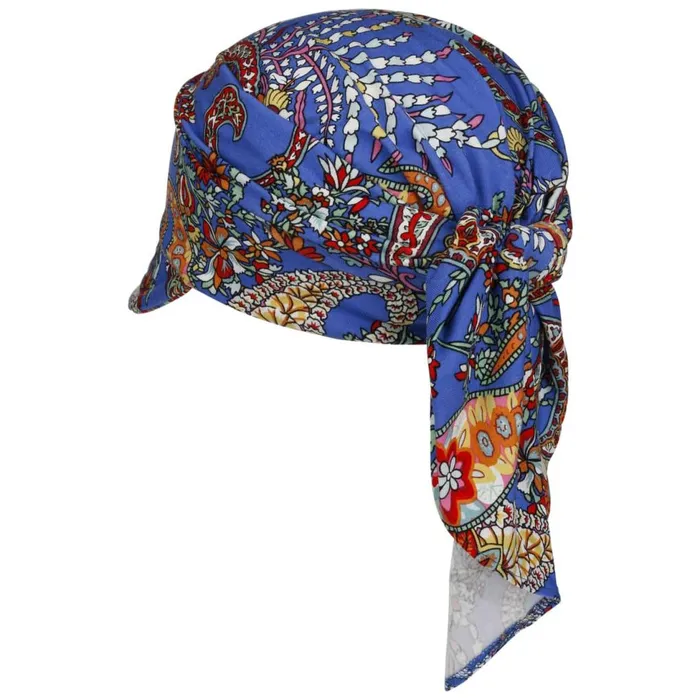 Women Visors Mayser Emma Jersey Bandana Cap Blue Women Visors Mayser Emma Jersey Bandana Cap Blue