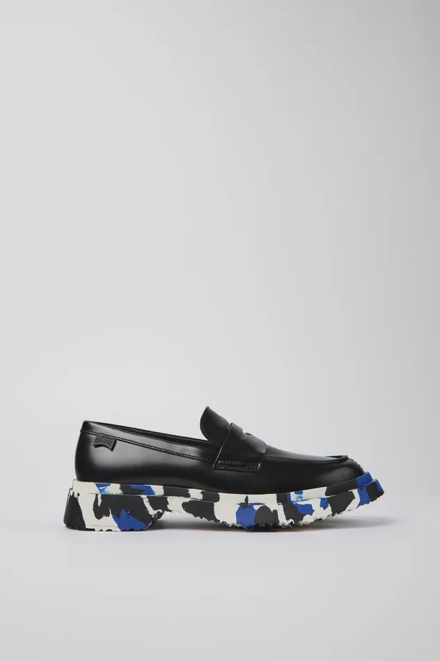 Women Walden Black Leather Loafer Camper Formal Shoes Women Walden Black Leather Loafer Camper Formal Shoes