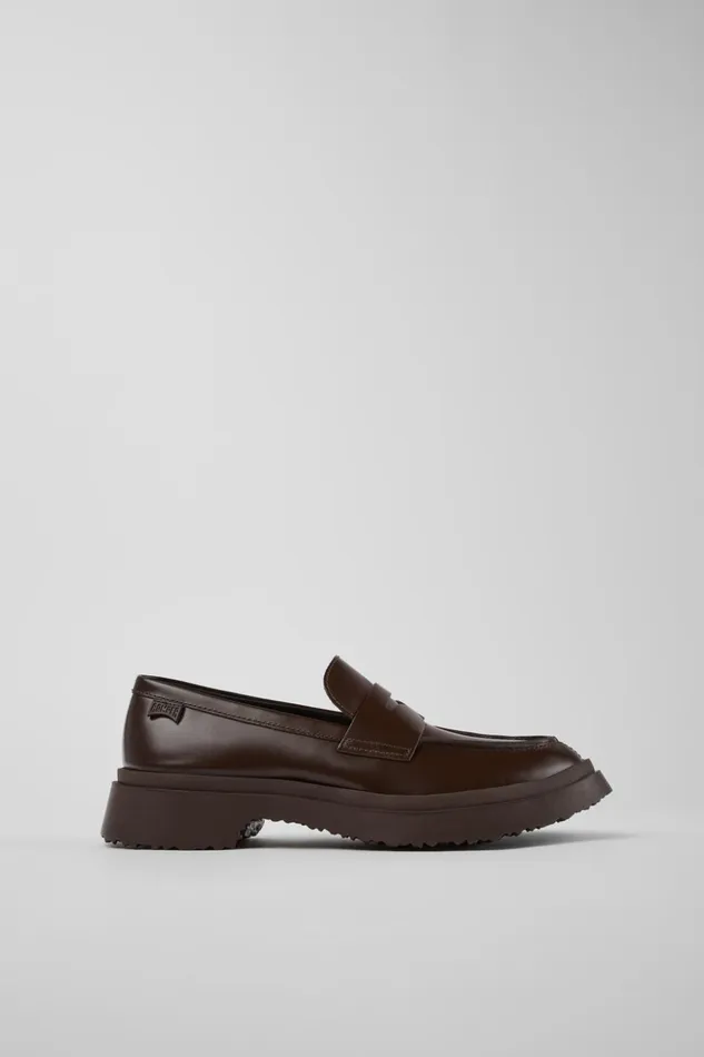 Women Walden Brown Leather Loafers Camper Formal Shoes Women Walden Brown Leather Loafers Camper Formal Shoes